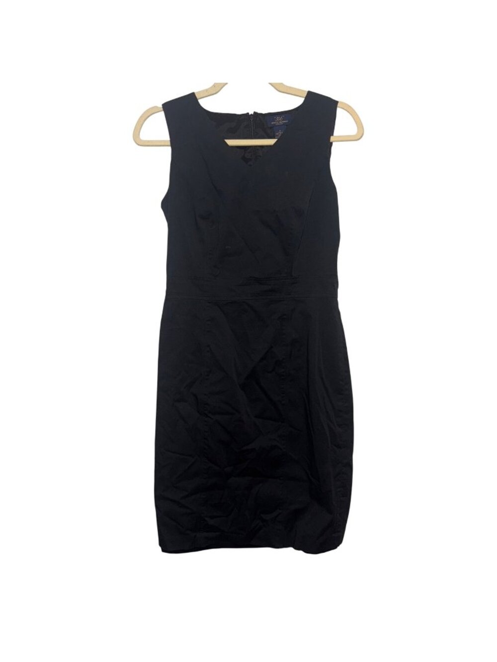 Brooks Brothers Womens Black Stretch Sleeveless Sheath Dress Size 4